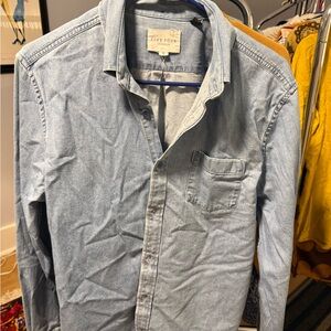 Five Four Men's Denim Blue Casual Shirt